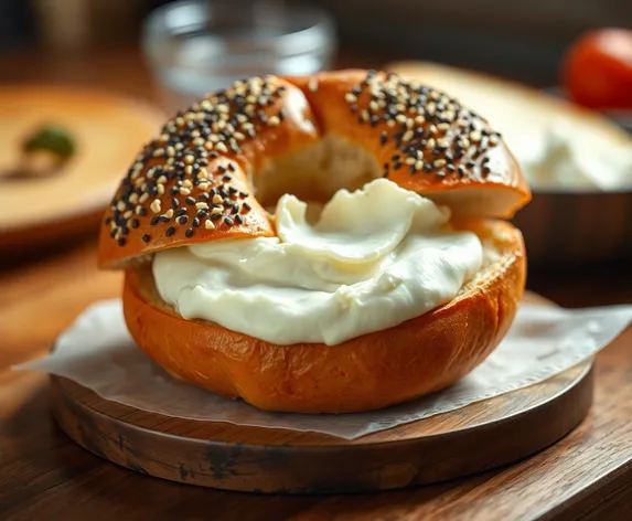 bagel with cream cheese