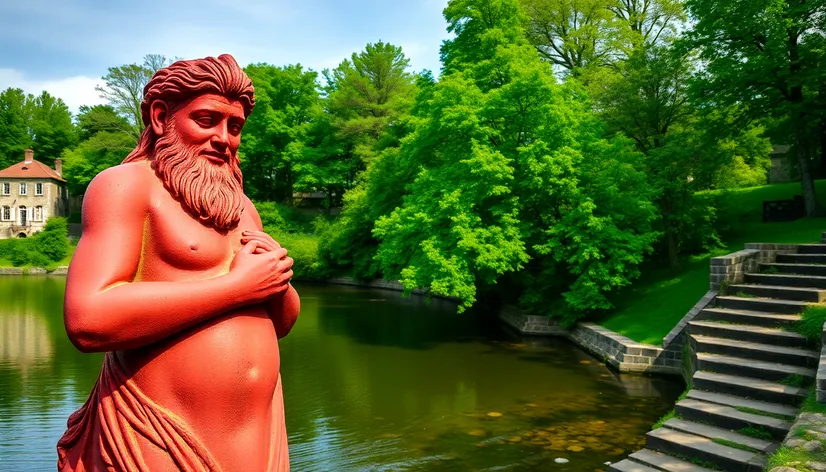 munich red stone man