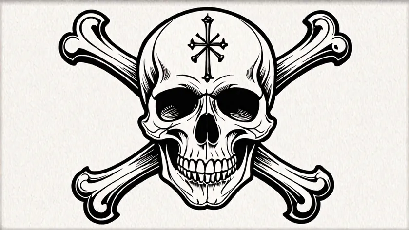 skull and crossbones tattoo