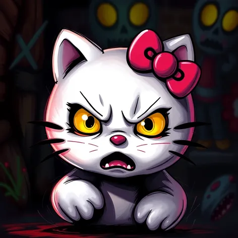 hello kitty scared