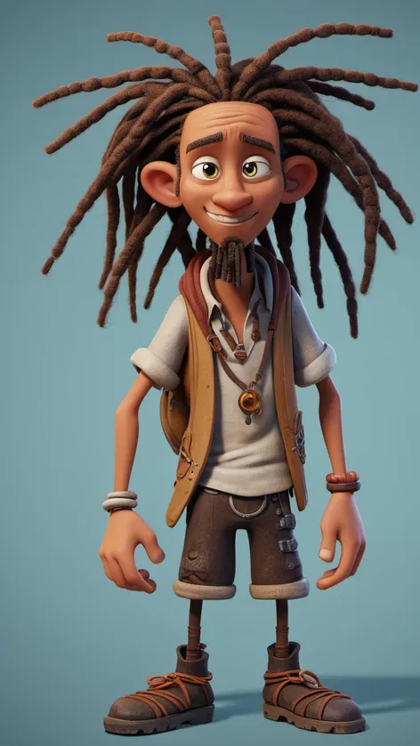 cartoon character with dreads
