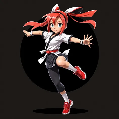 Karate girl Pokémon trainer