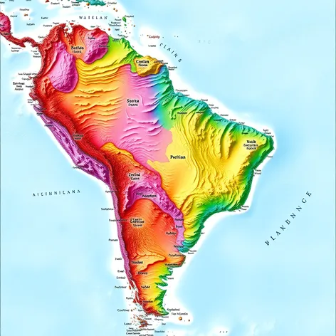 mapa de sur america