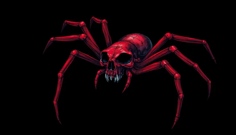 skull spider drawing