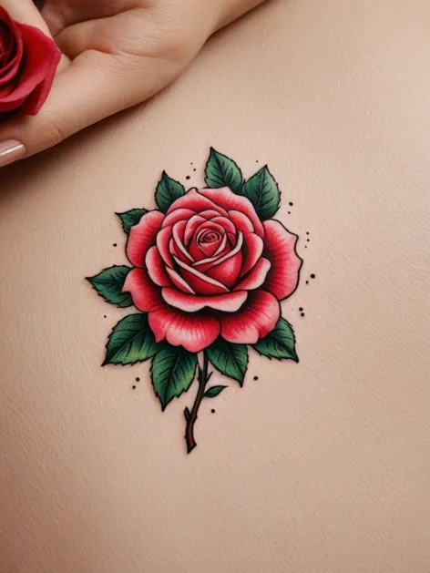 small rose tattoo