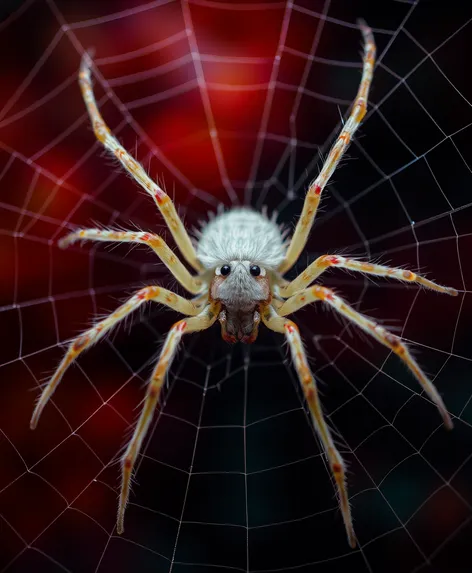 white fur spider