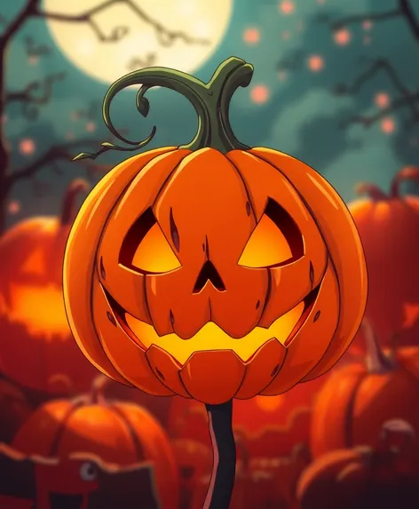 aesthetic pumpkin head anime