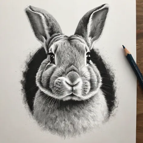 bunny face drawing