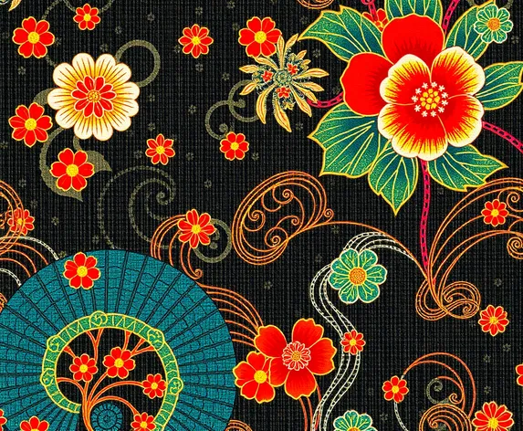 kimono ryukyu bingata pattern