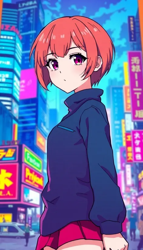 short hair anime