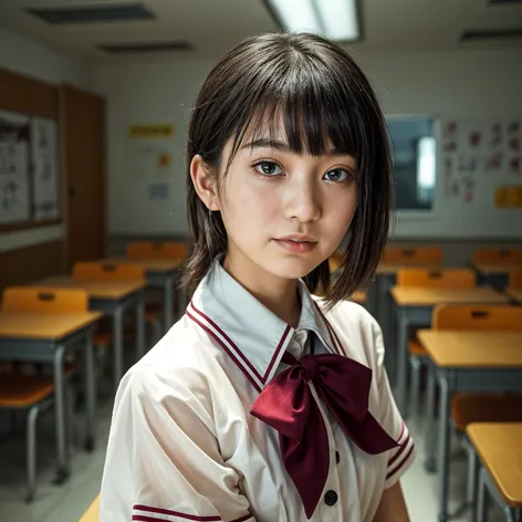 Japanese female student in