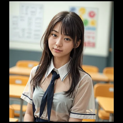 Japanese female student in