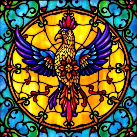 stained glass birds