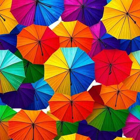 seamless colorful canvas umbrella