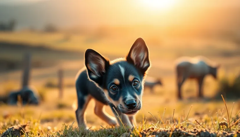 cute blue heeler puppy