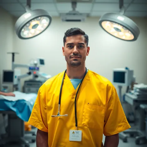 yellow scrubs