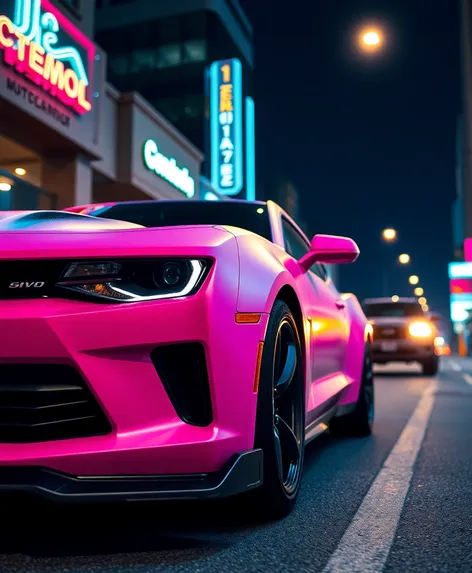 matte pink camaro