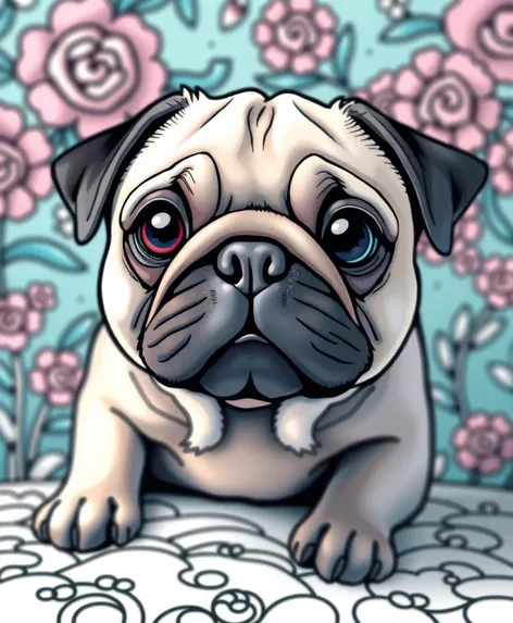 pug dog coloring pages