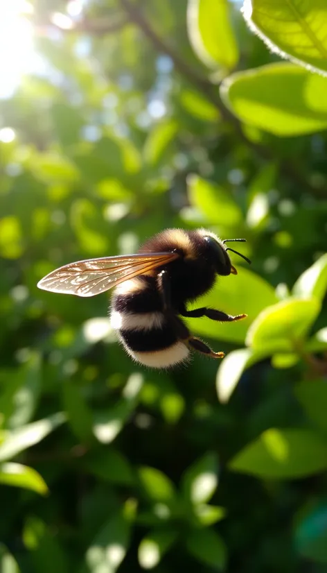 black bee with white