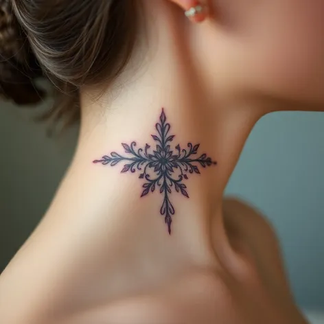 neck female tattoo