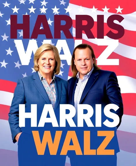 harris walz campaign poster