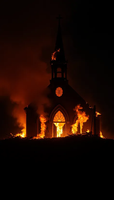 burzday burned church