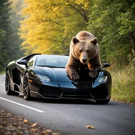 bear in the lamborgini