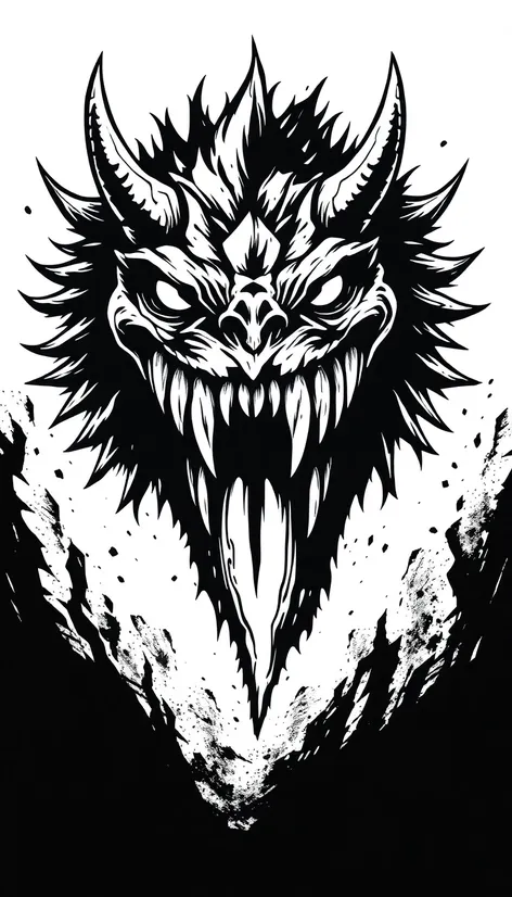 free vector monster black