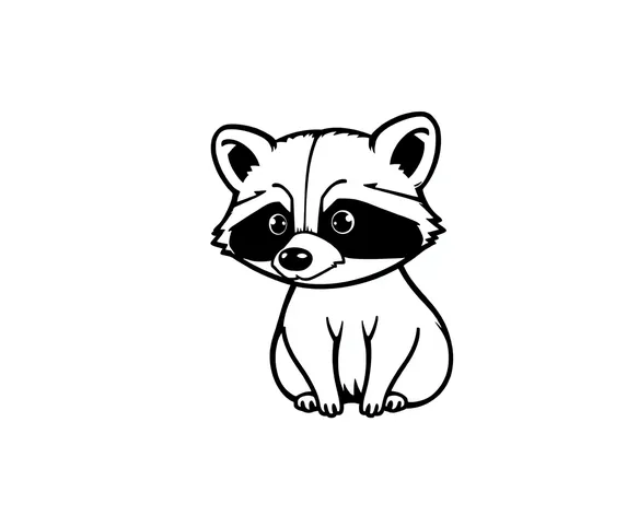 raccoon line art