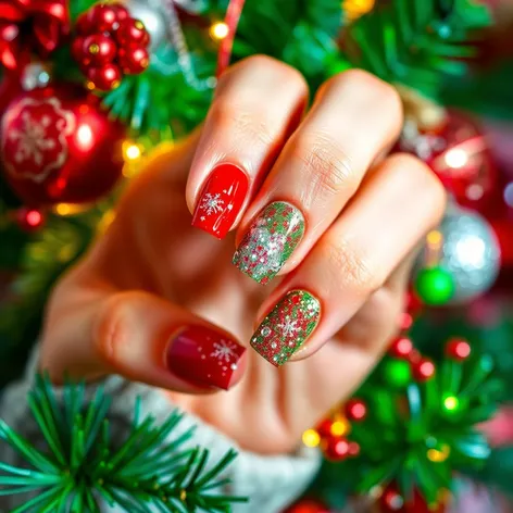 uñas de navidad