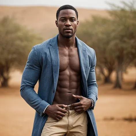 black man model from