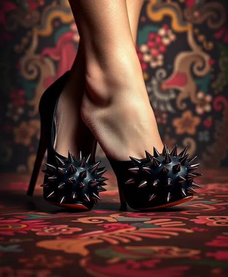 black high heels spikes