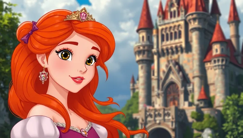 orange haired disney princess