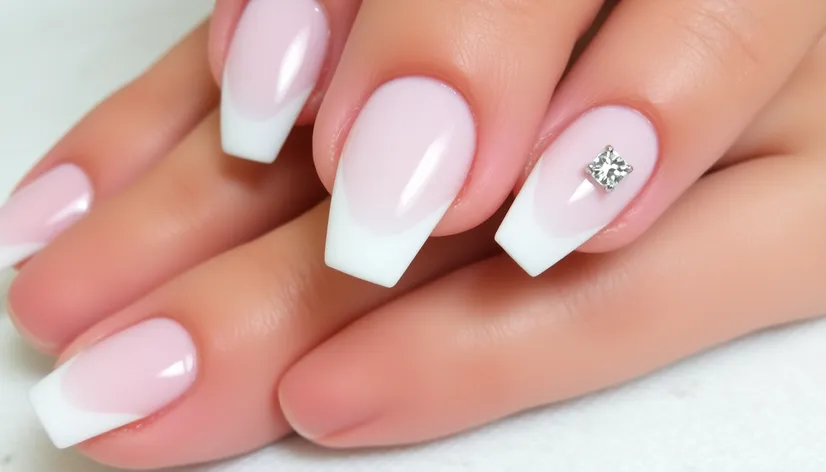 white gel nails