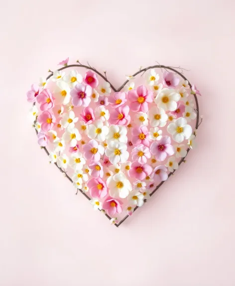 heart made with flowers