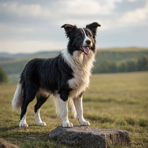 Male border collie standing