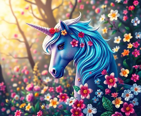 flower pattern unicorn