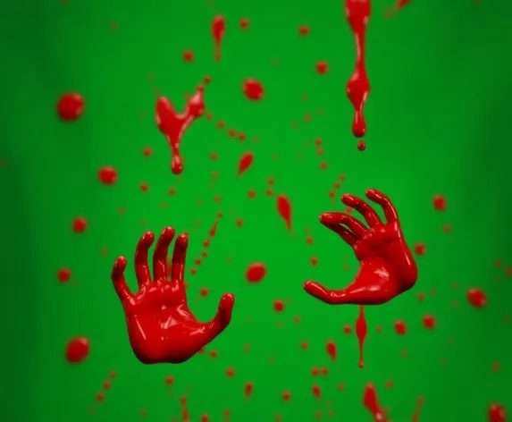 blood animation green screen