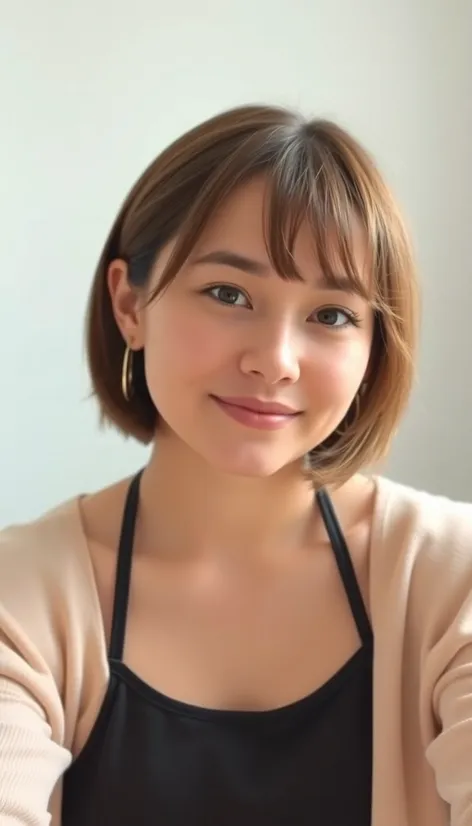 short brown bob