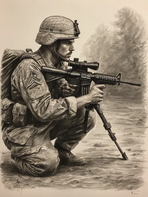 soldier drawing