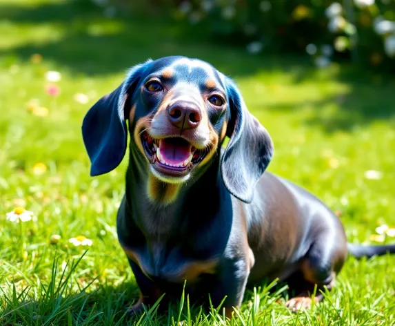 blue dachshund