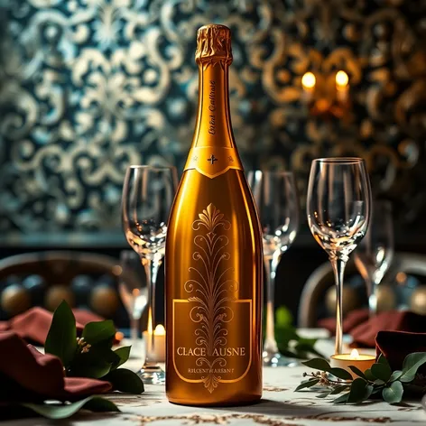 gold champagne bottle