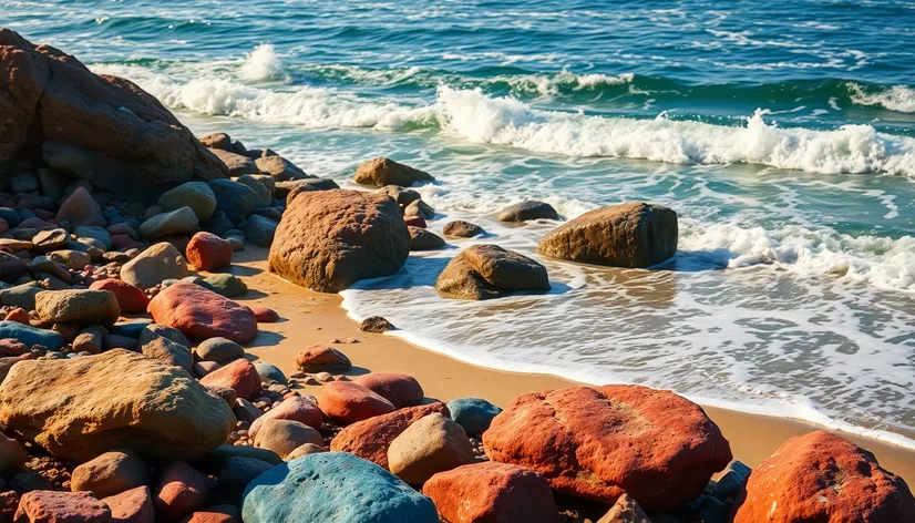 painted rock beach