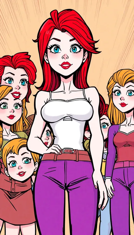 redhead cartoon characters