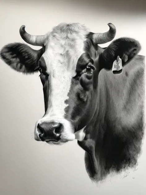 cow face drawing