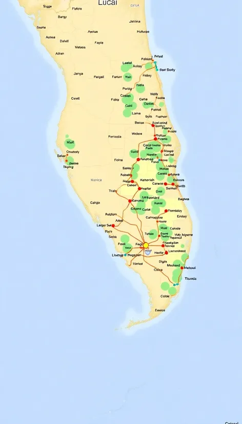 florida state map with