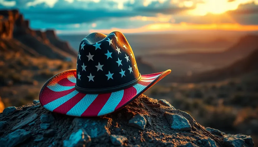 american flag cowboy hat