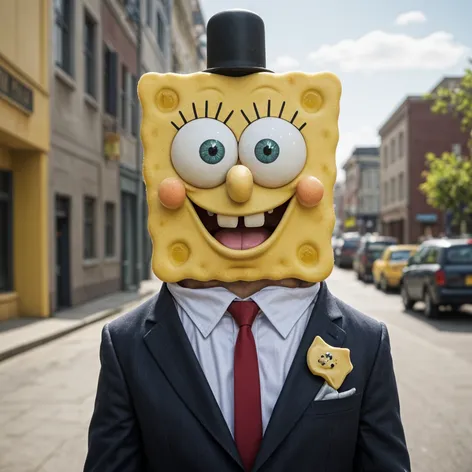 spongebob in a suit