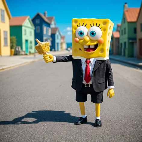 spongebob in a suit