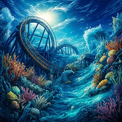 ocean themed rollercoaster ride